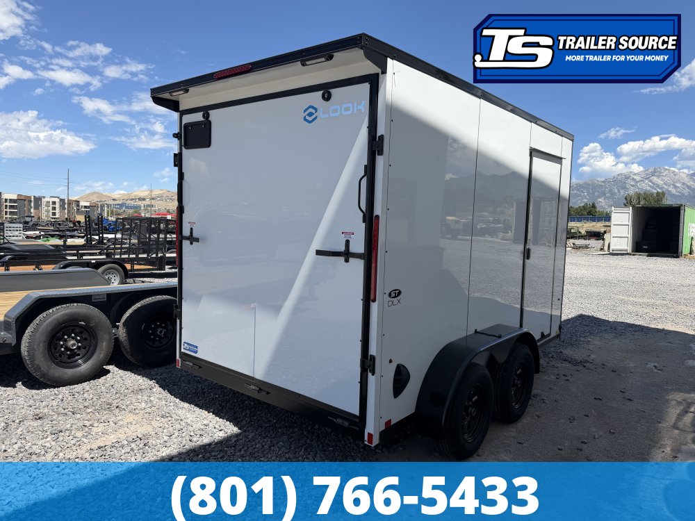 7x12 Look ST DLX Enclosed Cargo Trailer - 7'0" Interior - 7K GVWR - .080 PolyCor, Black Out Package, Rear Spoiler w/ Load Lights