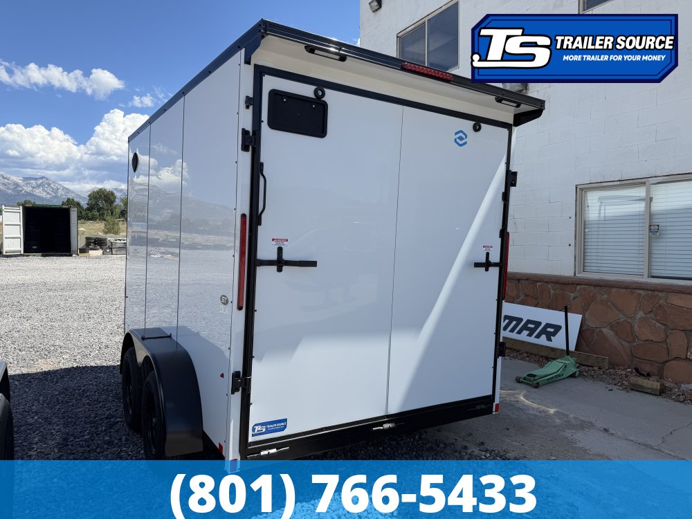 7x12 Look ST DLX Enclosed Cargo Trailer - 7'0" Interior - 7K GVWR - .080 PolyCor, Black Out Package, Rear Spoiler w/ Load Lights