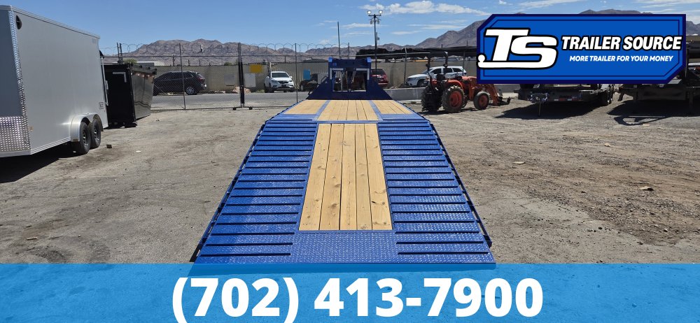 8.5x32 Diamond C FMAX-HDT 212 Gooseneck Hydraulic Dovetail Equipment Trailer - 25.9K GVWR - Dovetail, Dual Jacks, Winch Plate