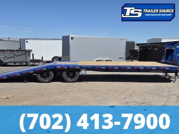 8.5x32 Diamond C FMAX-HDT 212 Gooseneck Hydraulic Dovetail Equipment Trailer - 25.9K GVWR - Dovetail, Dual Jacks, Winch Plate
