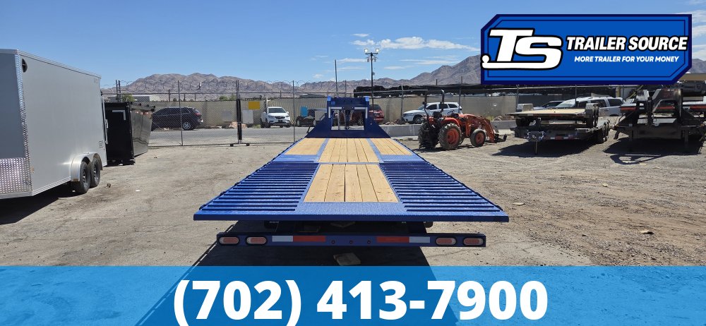 8.5x32 Diamond C FMAX-HDT 212 Gooseneck Hydraulic Dovetail Equipment Trailer - 25.9K GVWR - Dovetail, Dual Jacks, Winch Plate