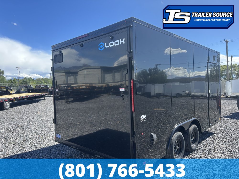 8.5x16 Look ST DLX Enclosed Cargo Trailer - 7'0" Interior - 7K GVWR - .080 PolyCor, Black Out Package