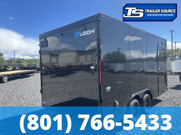 8.5x16 Look ST DLX Enclosed Cargo Trailer - 7'0" Interior - 7K GVWR - .080 PolyCor, Black Out Package