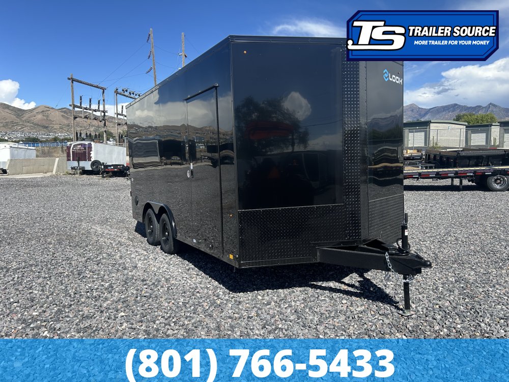 8.5x16 Look ST DLX Enclosed Cargo Trailer - 7'0" Interior - 7K GVWR - .080 PolyCor, Black Out Package