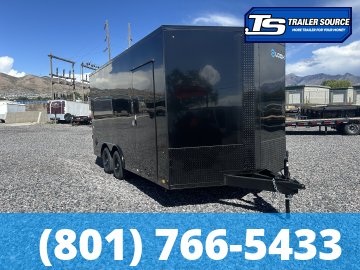 8.5x16 Look ST DLX Enclosed Cargo Trailer - 7'0" Interior - 7K GVWR - .080 PolyCor, Black Out Package