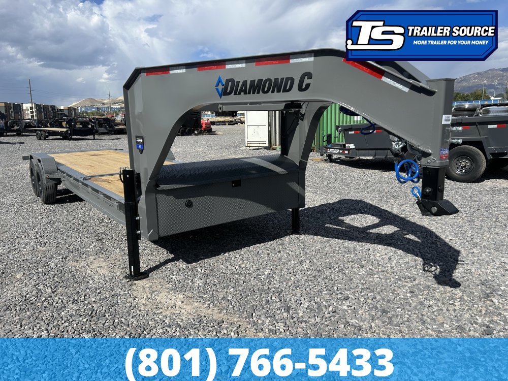 7x26 Diamond C HDT-GN 210 Gooseneck Tilt Trailer - 23K GVWR - ABS Brakes, Hydraulic Jack(s)