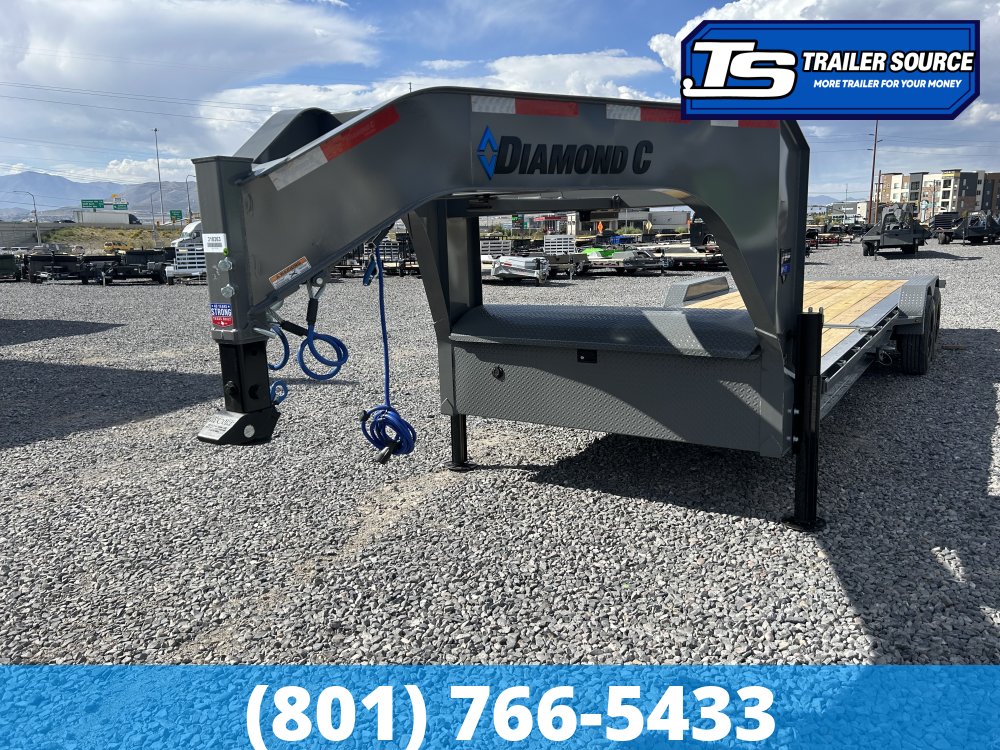 7x26 Diamond C HDT-GN 210 Gooseneck Tilt Trailer - 23K GVWR - ABS Brakes, Hydraulic Jack(s)