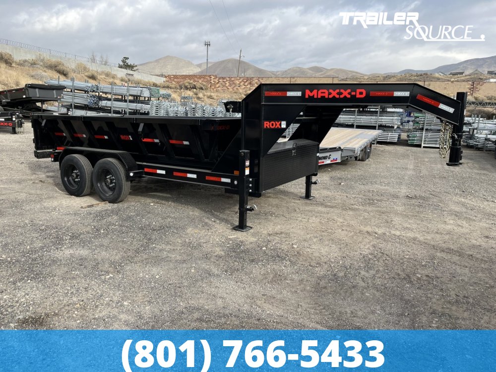 7x14 Maxx-D ROX Bumper Pull Roll Off Roll Off Dumpster Gooseneck 14K Utility