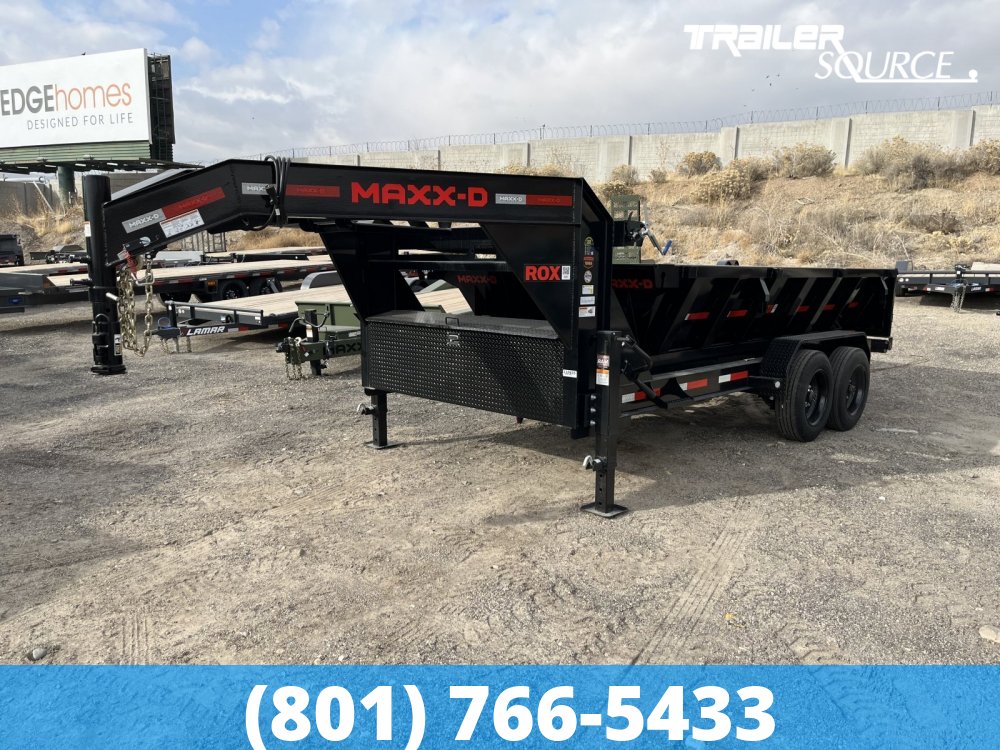 7x14 Maxx-D ROX Bumper Pull Roll Off Roll Off Dumpster Gooseneck 14K Utility