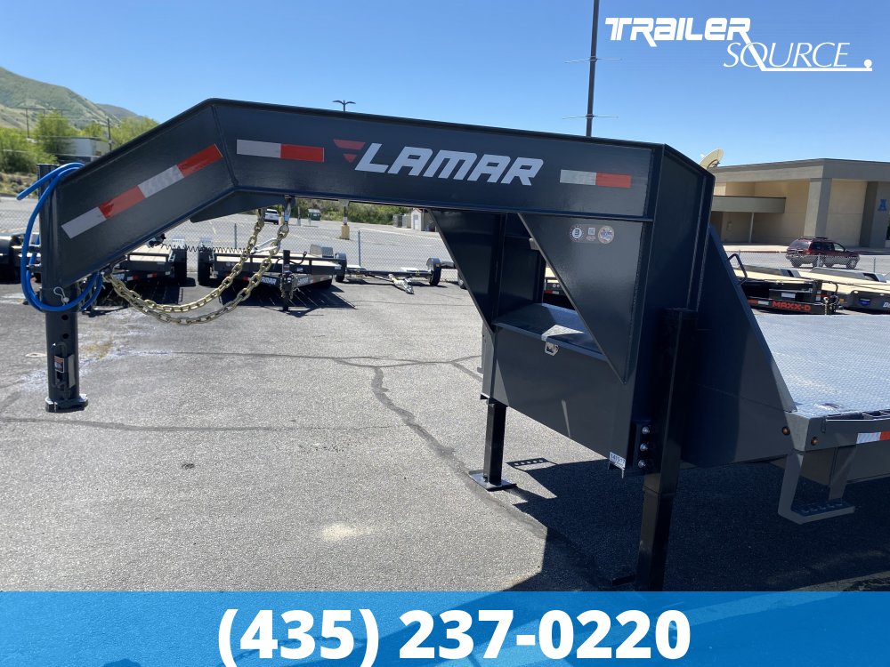 8.5x32 Lamar FD Gooseneck 32' 24K Hydraulic Dovetail Gooseneck