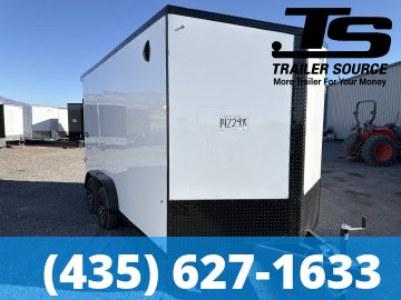 7.5x14 Look Element SE Enclosed Cargo Trailer - 7'0" Interior - 7K GVWR - .080 PolyCor, Alloy Wheels, Black Out Package, Rear Spoiler w/ Load Lights, Roadside Door
