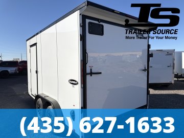 7.5x14 Look Element SE Enclosed Cargo Trailer - 7'0" Interior - 7K GVWR - .080 PolyCor, Alloy Wheels, Black Out Package, Rear Spoiler w/ Load Lights, Roadside Door
