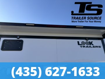 7.5x14 Look Element SE Enclosed Cargo Trailer - 7'0" Interior - 7K GVWR - .080 PolyCor, Alloy Wheels, Black Out Package, Rear Spoiler w/ Load Lights, Roadside Door