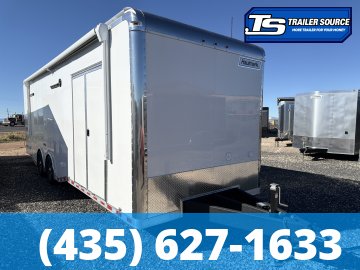 8.5x28 Haulmark Edge Burnout Pkg Premium Enclosed Race Car Hauler Trailer - 7'10" Interior - 12K GVWR -