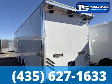 8.5x28 Haulmark Edge Burnout Pkg Premium Enclosed Race Car Hauler Trailer - 7'10" Interior - 12K GVWR -