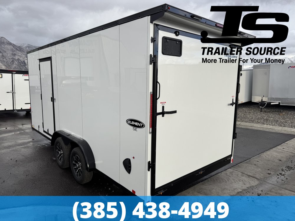 7.5x18 Look Element SE Enclosed Cargo Trailer - 7'0" Interior - 7K GVWR - .080 PolyCor, Alloy Wheels, Black Out Package, Rear Load Lights