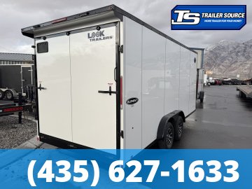 7.5x18 Look Element SE Enclosed Cargo Trailer - 7'0" Interior - 7K GVWR - .080 PolyCor, Alloy Wheels, Black Out Package, Rear Load Lights