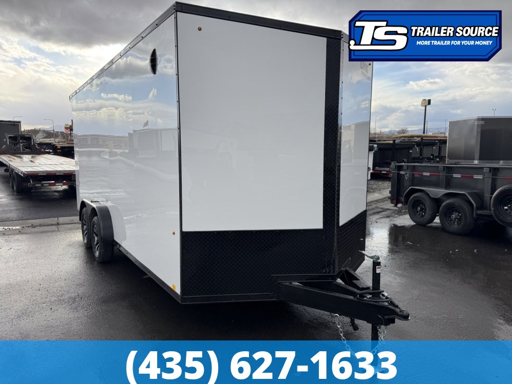 7.5x18 Look Element SE Enclosed Cargo Trailer - 7'0" Interior - 7K GVWR - .080 PolyCor, Alloy Wheels, Black Out Package, Rear Load Lights