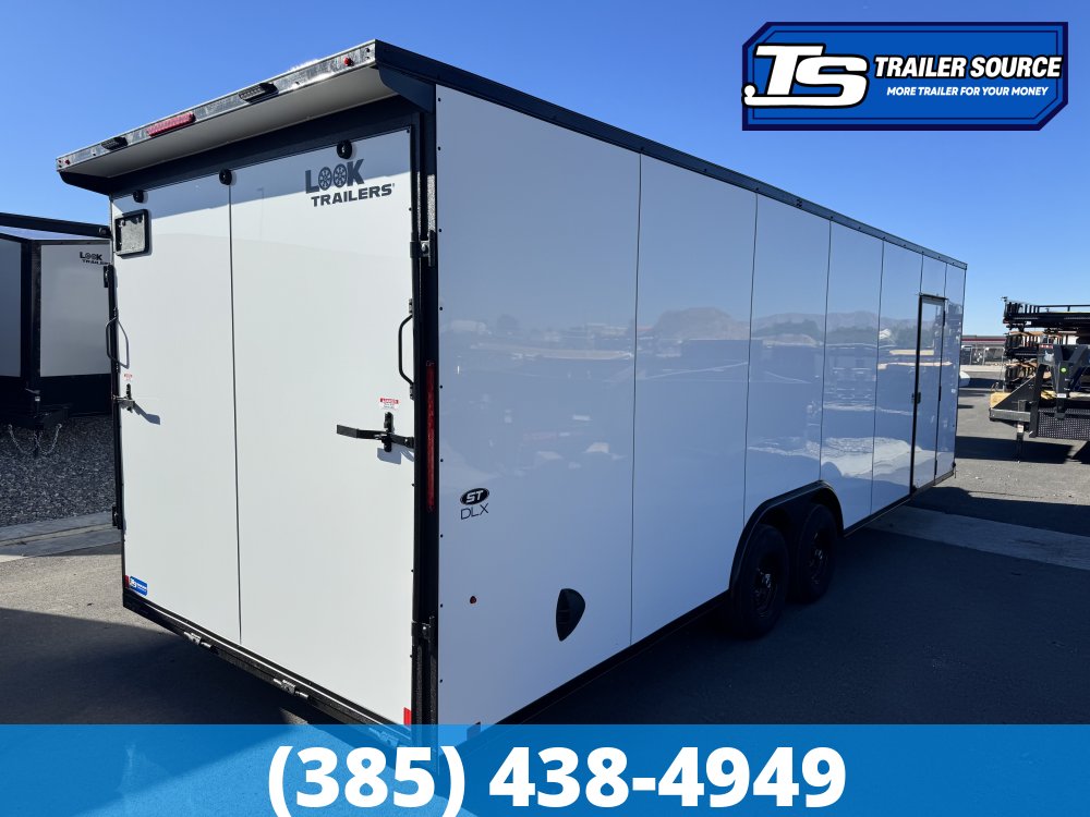 8.5x26 Look ST DLX Enclosed Cargo Trailer - 7'0" Interior - 10K GVWR - .080 PolyCor, Black Out Package, Rear Spoiler w/ Load Lights