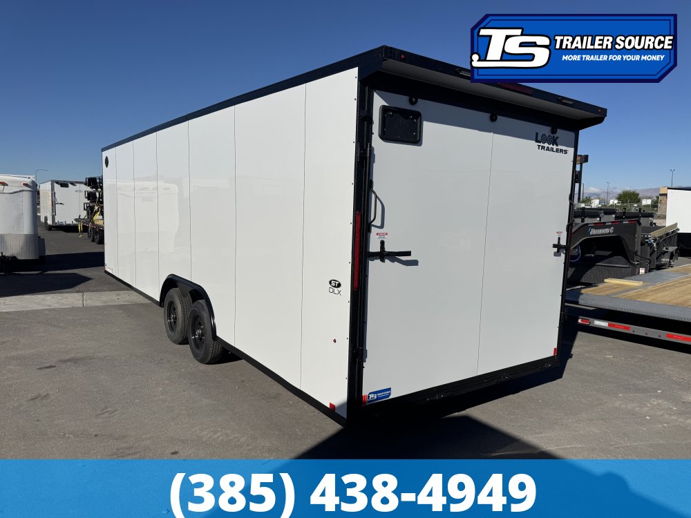 8.5x26 Look ST DLX Enclosed Cargo Trailer - 7'0" Interior - 10K GVWR - .080 PolyCor, Black Out Package, Rear Spoiler w/ Load Lights