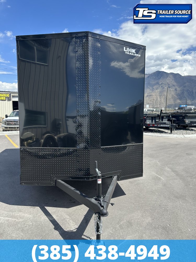 7x12 Look ST DLX Enclosed Cargo Trailer - 7'0" Interior - 3.5K GVWR - .080 PolyCor, Black Out Package, Rear Spoiler w/ Load Lights