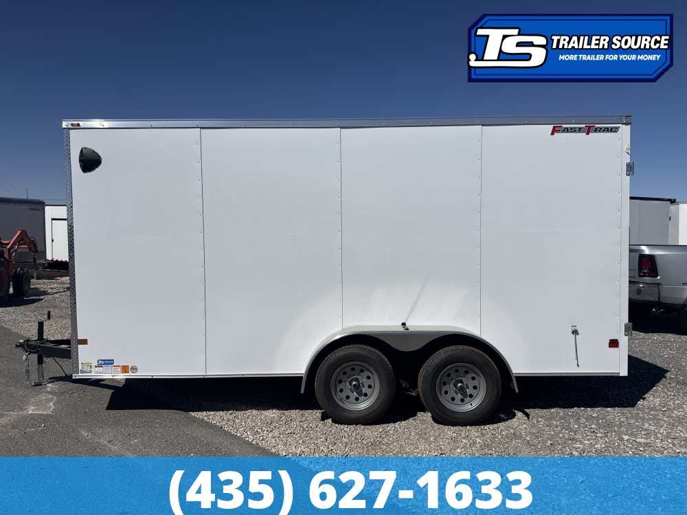 7x16 Wells Cargo FastTrac Enclosed Cargo Trailer - 7'0" Interior - 7K GVWR - .080 PolyCor, Barn Doors