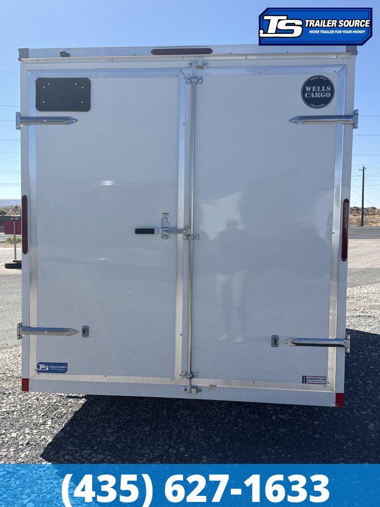 7x16 Wells Cargo FastTrac Enclosed Cargo Trailer - 7'0" Interior - 7K GVWR - .080 PolyCor, Barn Doors