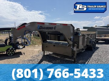 7x16 Diamond C LPT-GN 208 Gooseneck Dump Trailer - 32" Sides - 18K GVWR - 18 Ply Tires, ABS Brakes, Board Brackets