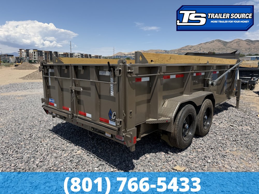 7x16 Diamond C LPT-GN 208 Gooseneck Dump Trailer - 32" Sides - 18K GVWR - 18 Ply Tires, ABS Brakes, Board Brackets