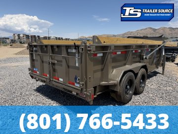 7x16 Diamond C LPT-GN 208 Gooseneck Dump Trailer - 32" Sides - 18K GVWR - 18 Ply Tires, ABS Brakes, Board Brackets