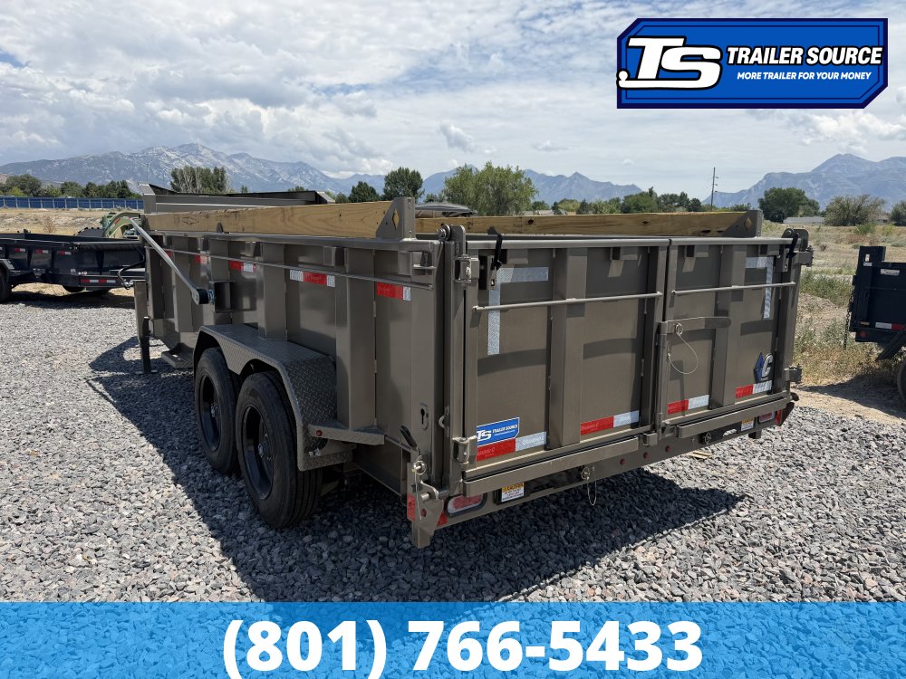 7x16 Diamond C LPT-GN 208 Gooseneck Dump Trailer - 32" Sides - 18K GVWR - 18 Ply Tires, ABS Brakes, Board Brackets