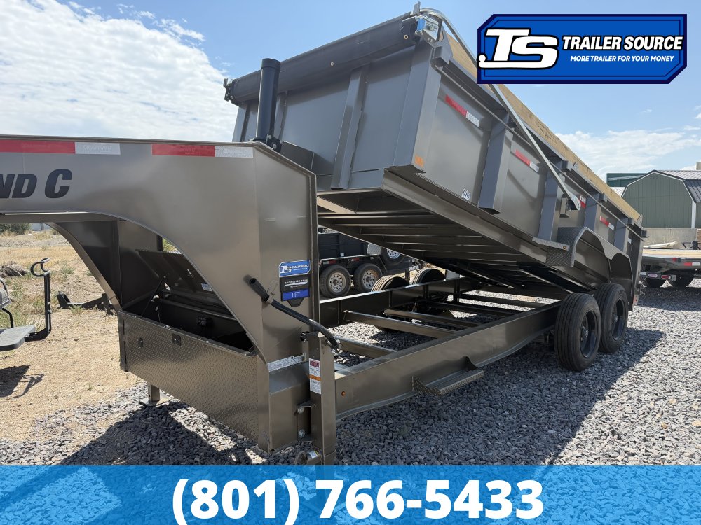7x16 Diamond C LPT-GN 208 Gooseneck Dump Trailer - 32" Sides - 18K GVWR - 18 Ply Tires, ABS Brakes, Board Brackets
