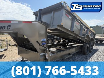 7x16 Diamond C LPT-GN 208 Gooseneck Dump Trailer - 32" Sides - 18K GVWR - 18 Ply Tires, ABS Brakes, Board Brackets