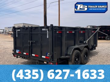 7x14 Diamond C LPT 207 Dump Trailer - 44" Sides - 15.5K GVWR - 14 Ply Tires, Long Arm Tarp