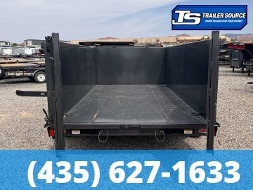 7x14 Diamond C LPT 207 Dump Trailer - 44" Sides - 15.5K GVWR - 14 Ply Tires, Long Arm Tarp
