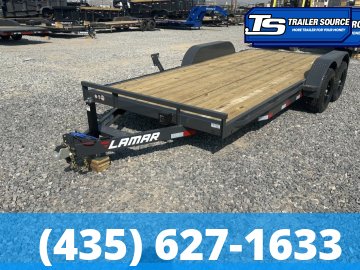 7x16 Lamar CE Flatbed Car Hauler Trailer - 7K GVWR -