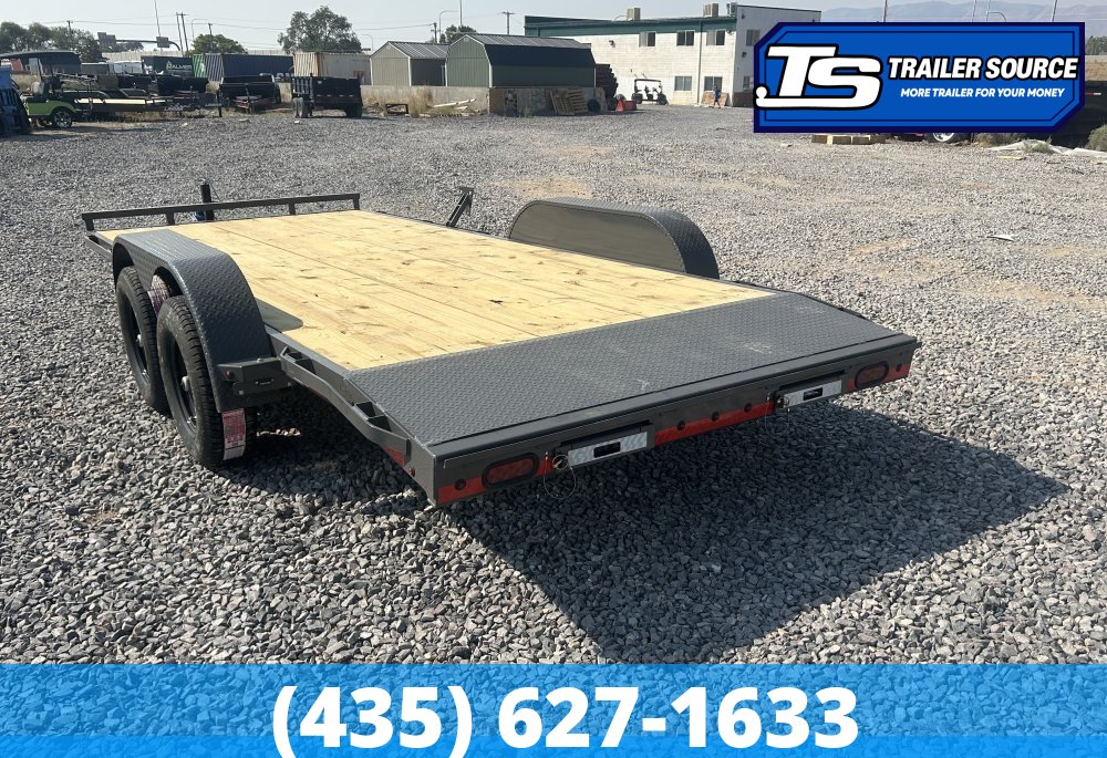 7x16 Lamar CE Flatbed Car Hauler Trailer - 7K GVWR -