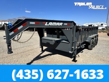7x16 Lamar DT Gooseneck  21K GVW Dump