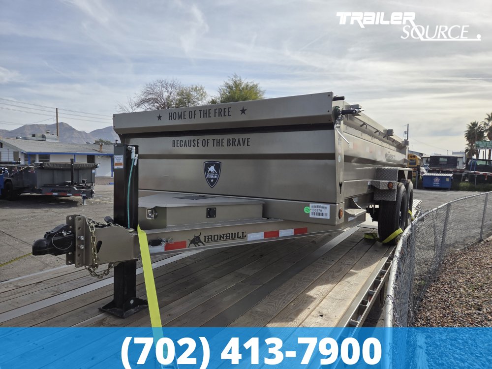 7x14 IronBull DTB 24" Sides 14K Dump Trailer