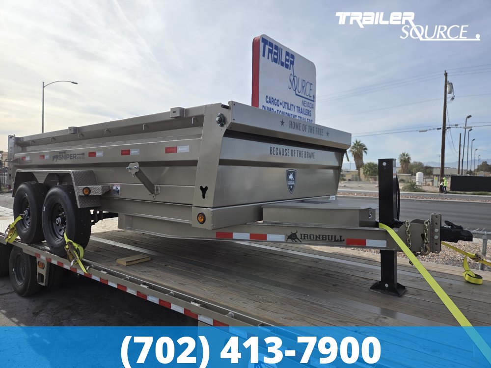7x14 IronBull DTB 24" Sides 14K Dump Trailer