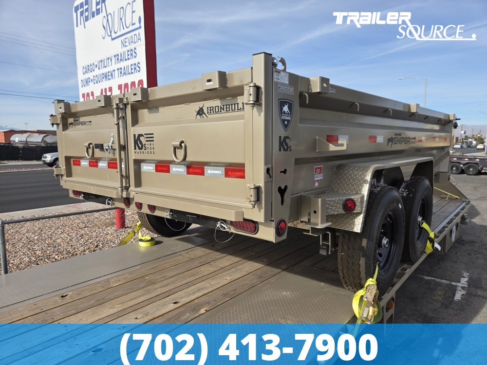 7x14 IronBull DTB 24" Sides 14K Dump Trailer