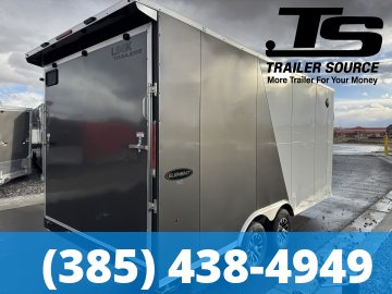 Look Element SE 8.5x18 ft Enclosed Car Hauler Trailer 7'6" 10K GVWR Alloy Wheels, Drive Over Wheel Boxes, Rear Spoiler w/ Load Lights, Spare Mount, Straight Axles