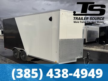 Look Element SE 8.5x18 ft Enclosed Car Hauler Trailer 7'6" 10K GVWR Alloy Wheels, Drive Over Wheel Boxes, Rear Spoiler w/ Load Lights, Spare Mount, Straight Axles