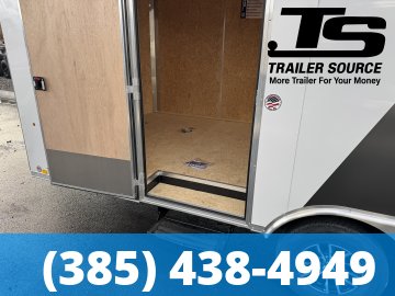 Look Element SE 8.5x18 ft Enclosed Car Hauler Trailer 7'6" 10K GVWR Alloy Wheels, Drive Over Wheel Boxes, Rear Spoiler w/ Load Lights, Spare Mount, Straight Axles