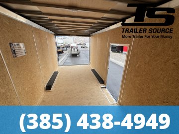 Look Element SE 8.5x18 ft Enclosed Car Hauler Trailer 7'6" 10K GVWR Alloy Wheels, Drive Over Wheel Boxes, Rear Spoiler w/ Load Lights, Spare Mount, Straight Axles