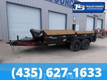 Double A Excel Series ELP 7x14 ft Dump Trailer 20" Sides 15.4K GVWR I-Beam Frame, Telescopic, Wireles Remote