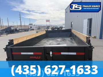 Double A Excel Series ELP 7x14 ft Dump Trailer 20" Sides 15.4K GVWR I-Beam Frame, Telescopic, Wireles Remote