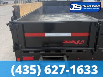 Double A Excel Series ELP 7x14 ft Dump Trailer 20" Sides 15.4K GVWR I-Beam Frame, Telescopic, Wireles Remote