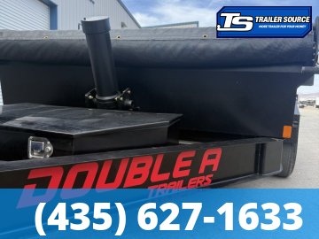 Double A Excel Series ELP 7x14 ft Dump Trailer 20" Sides 15.4K GVWR I-Beam Frame, Telescopic, Wireles Remote