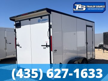 7x14 Look ST DLX Enclosed Cargo Trailer - 7'0" Interior - 7K GVWR - .080 PolyCor, Alloy Wheels, Black Out Package, Rear Spoiler w/ Load Lights
